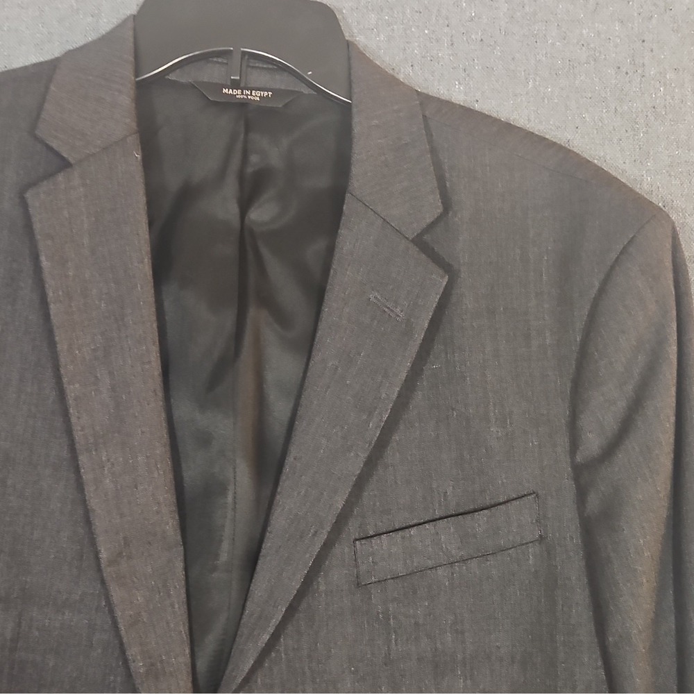 Banana Republic 42L Gray Wool Suit Jacket Tailored Fit 2-Button Notch Vent